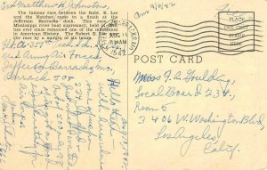 Robert E Lee Steamboat 1870 River Boat Race Jefferson Barracks, MO 1942 Postcard