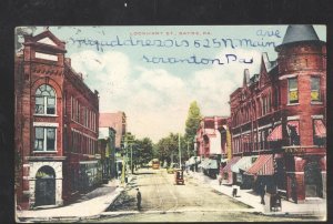 SAYRE PENNSYLVANIA PA. DOWNTOWN LOCKHART STREET SCENE VINTAGE POSTCARD