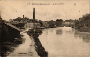 CPA BRAY-sur-SEINE - La SEINE en Aval (436094)