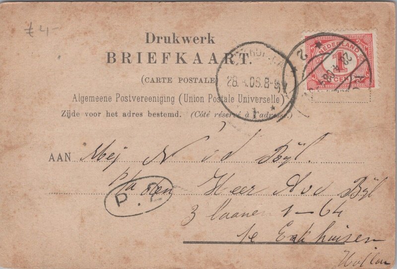 Netherlands Hoorn Hoofdtoren Vintage Postcard C119