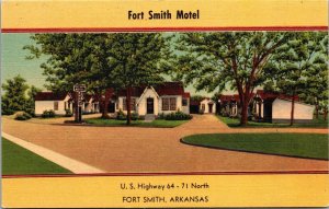 Linen Postcard Fort Smith Motel in Fort Smith, Arkansas~2079