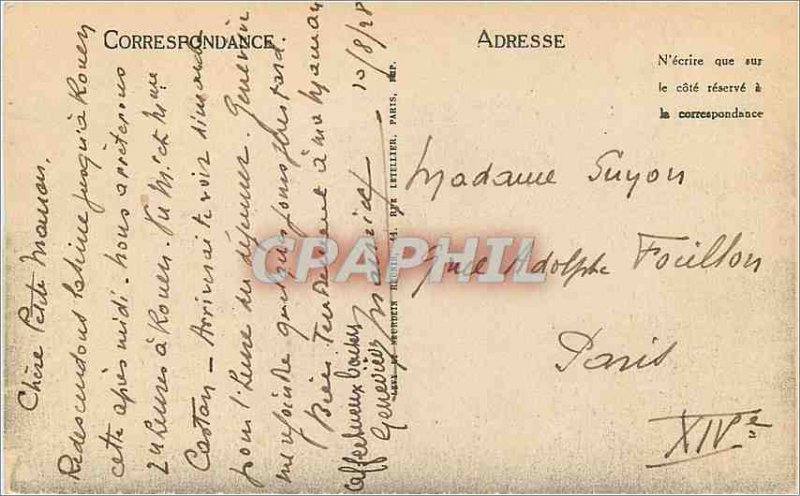 Old Postcard Le Havre Vue Generale capture of Fort Sainte Adresse