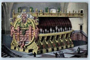 Saxony Germany Postcard The Large Wine Barrel Königstein Fortress c1910