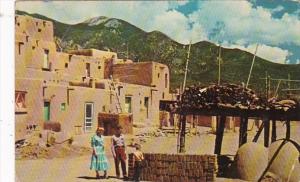 New Mexico Taos Vista Of Taos Pueblo and Sangre De Cristo Range