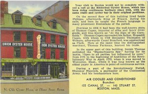 Ye Old Oyster House 41Union Street Boston Masschusetts Detailed History