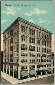 JACKSONVILLE FL MASONIC TEMPLE ANTIQUE POSTCARD