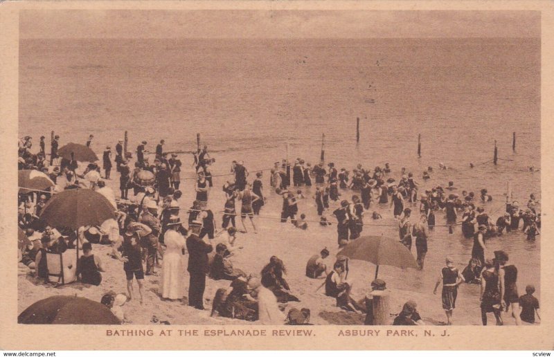 ASBURY PARK, New Jersey, PU-1921; Bathing at the Esplanade Review