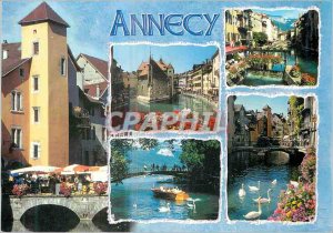 Modern Postcard Annecy (Haute Savoie France) Old Town Le Pont des Amours