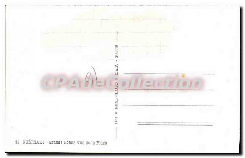 Old Postcard Great Hotels Guethary to the Beach