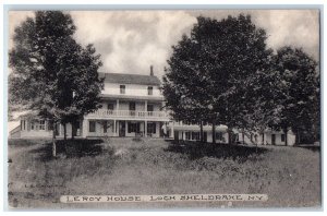 c1910 Leroy House Exterior Loch Sheldrake New York NY Vintage Antique Postcard