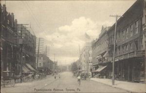 Tyrone PA Pennsylvania Ave c1910 Postcard