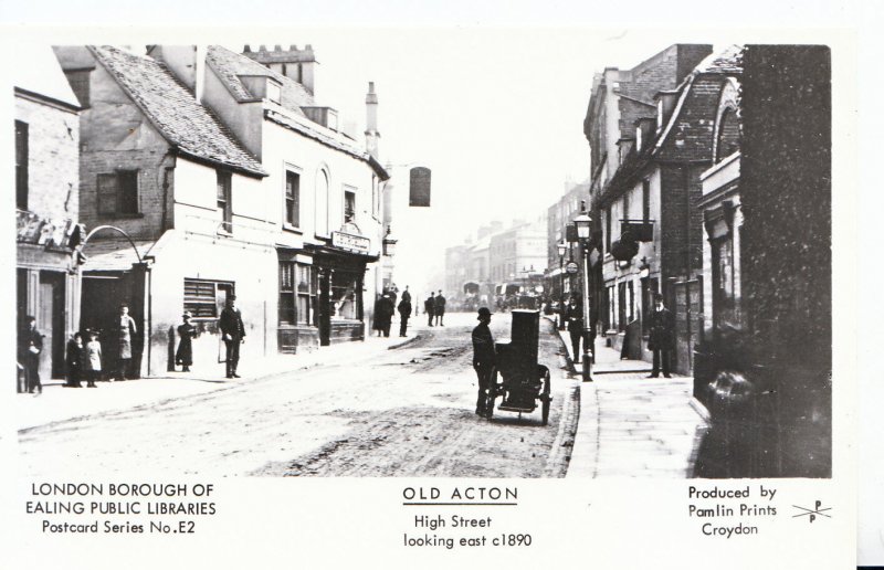 London Postcard - Ealing - Old Acton - High Street Looking East c1890  -  U724