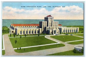 1946 Water Purification Plant Lake Park Exterior Milwaukee Wisconsin WI Postcard