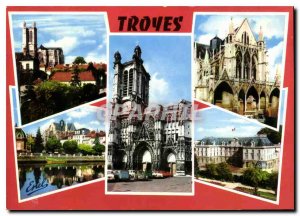 Modern Postcard Troyes Aube Champagne Garden Capital of the Prefecure Church ...