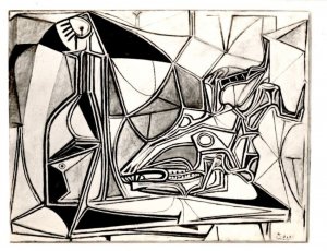 Pablo Picasso Womans Goats Skull Bottle & Candle Vintage Real Photo Painting ...