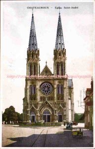 Chateauroux Old Postcard St. Michael Church