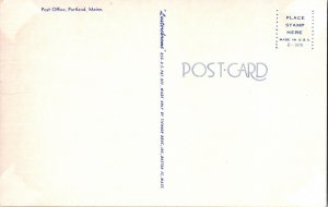 Post Office Portland Maine ME Lusterchrome Tichnor Bros Boston Vintage Postcard 