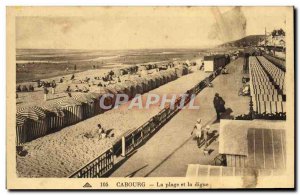 Old Postcard Cabourg La Plage La Digue