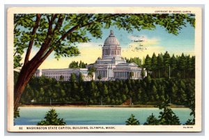 Capitol Building Olympia Washington WA Linen Postcard H30