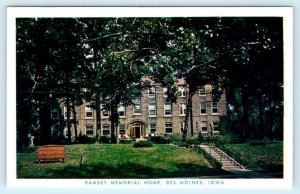 DES MOINES, Iowa IA ~ RAMSEY MEMORIAL HOME for the Aged c1950s-60s  Postcard