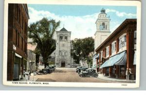 Plymouth MA Street Scene c1910 Postcard