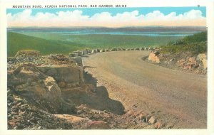 Bar Harbor Maine Acadia National Park Mountain Road WB Postcard Unused