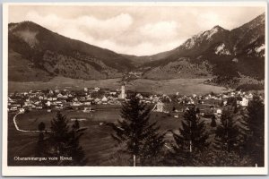 Oberammergau Vom Kreuz Germany Mountain Real Photo RPPC Postcard