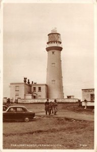 RPPC The Lighthouse, Flamborough, Yorkshire, England 1958 Vintage Postcard