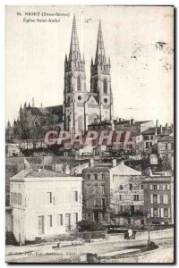 Old Postcard Niort Eglise Saint Andre