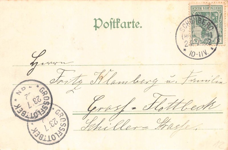 B488 Germany 1905 Schoemberg von der Kirche gesehen General View postcard