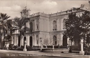 Postcard RPPC Lima Perua Palacio de la Exposicion y Museo Nacional 1936