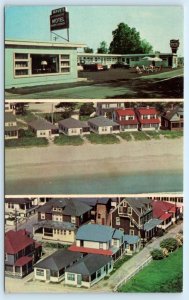 OLD ORCHARD BEACH, Maine ME ~ Roadside WAVES MOTEL & COTTAGES c1960s Postcard