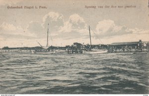 Ostseebad Zingst i. Pom. , Germany , 1921 ; Seesteg von der See aus geschen