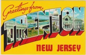 LP71     Large Letter, Chrome Finish Postcard, New Jersey, 