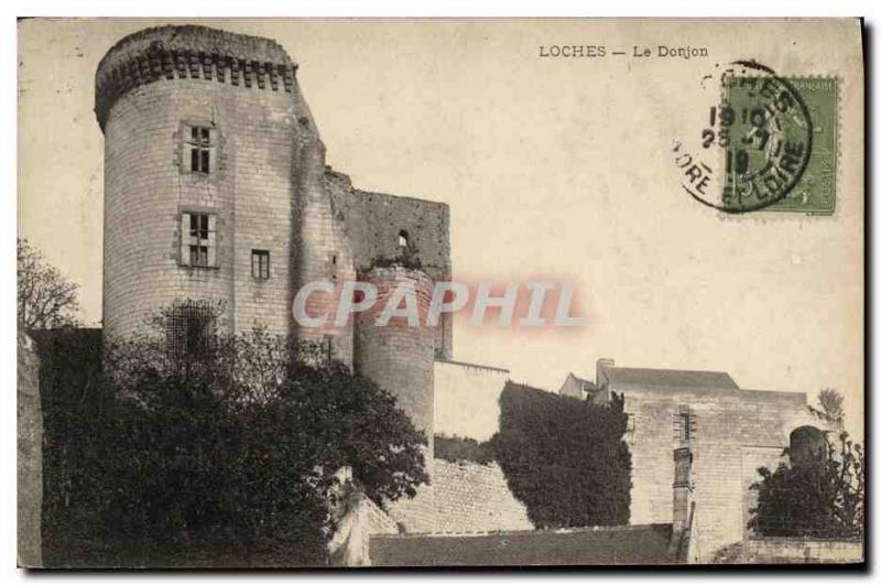 Old Postcard Loches Le Donjon