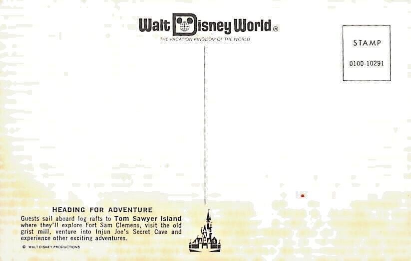 Disneyland Postcards Tom Sawyer Island Heading for Adventure Other