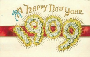 Artist impression C-1910 Happy New Year embossed Postcard 20-7517