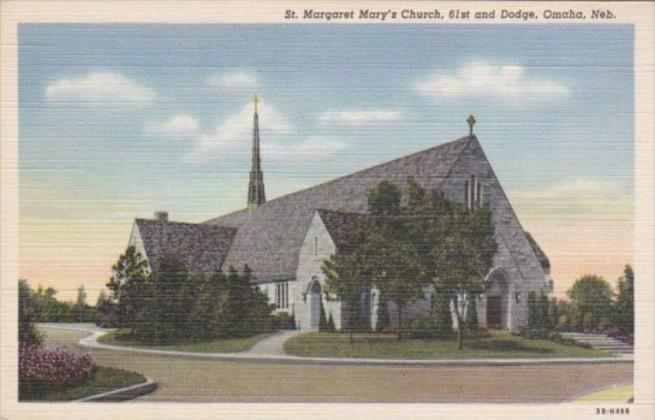 Church St Margaret Mary's Church 61st and Dodge Omaha Nebraska Curteich