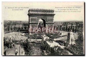 Postcard The Old Army celebrations of victory July 14, 1919 panorama of La Pl...