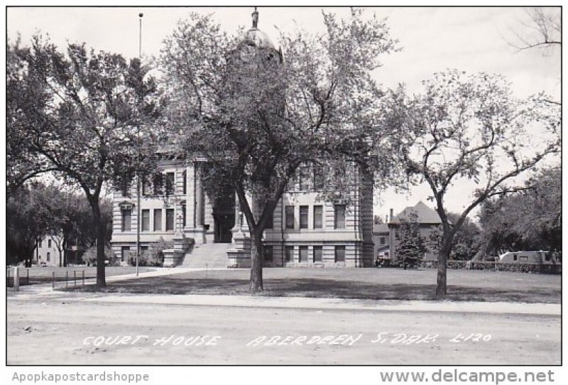 South Dakota Aberdeen Court House Real Photo