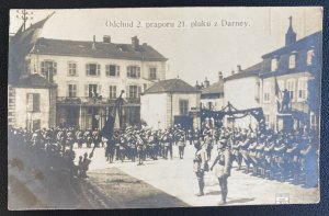 Mint Czechoslovakia Real Picture Postcard regiment's departure from darney