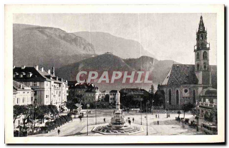 Postcard Old Bolzona Piazza Vittorio Emanuele III