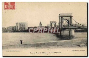 Old Postcard view of the Rhone Bridge and Tarascon