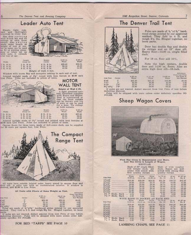 1949 Catalog  THE DENVER TENT AND AWNING COMPANY, Denver,...