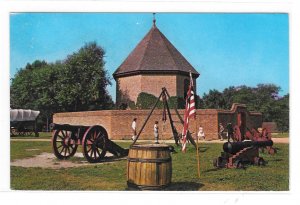 Williamsburg VA Powder Magazine Arsenal Cannon Vintage Walter Miller Postcard