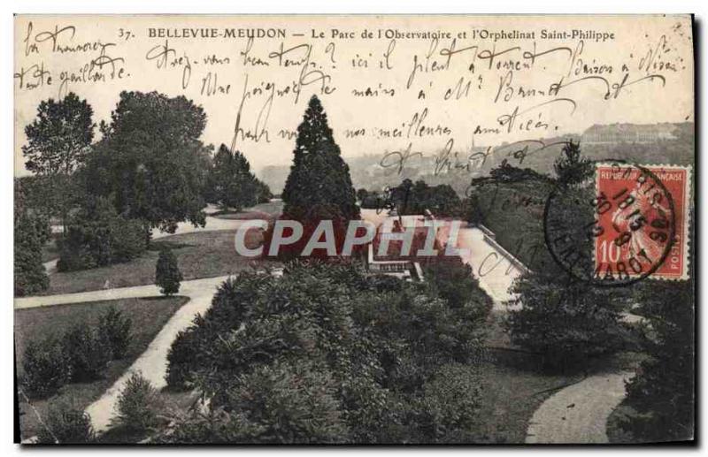 Old Postcard Bellevue Meudon Park of & # & # 39Observatoire and 39orphelinat ...