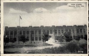 Cheyenne Wells Colorado CO High School Vintage Postcard