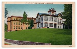 1943 Mary M. Packer Hospital, Sunbury, PA Postcard