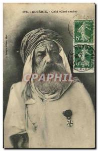 Old Postcard Algeria Arab Caid Head