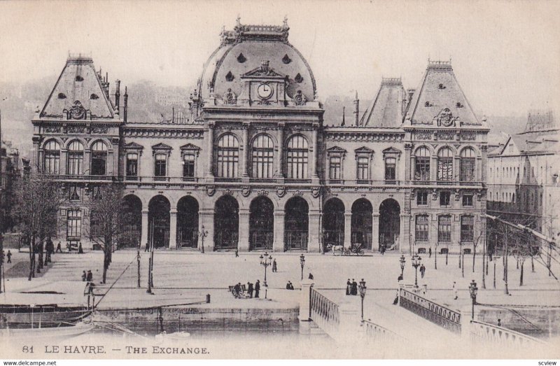 LE HAVRE, Seine Maritime, France, 1900-1910s; The Exchange